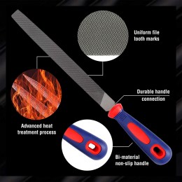 Juego de limas planas y de aguja con asas WORKPRO2